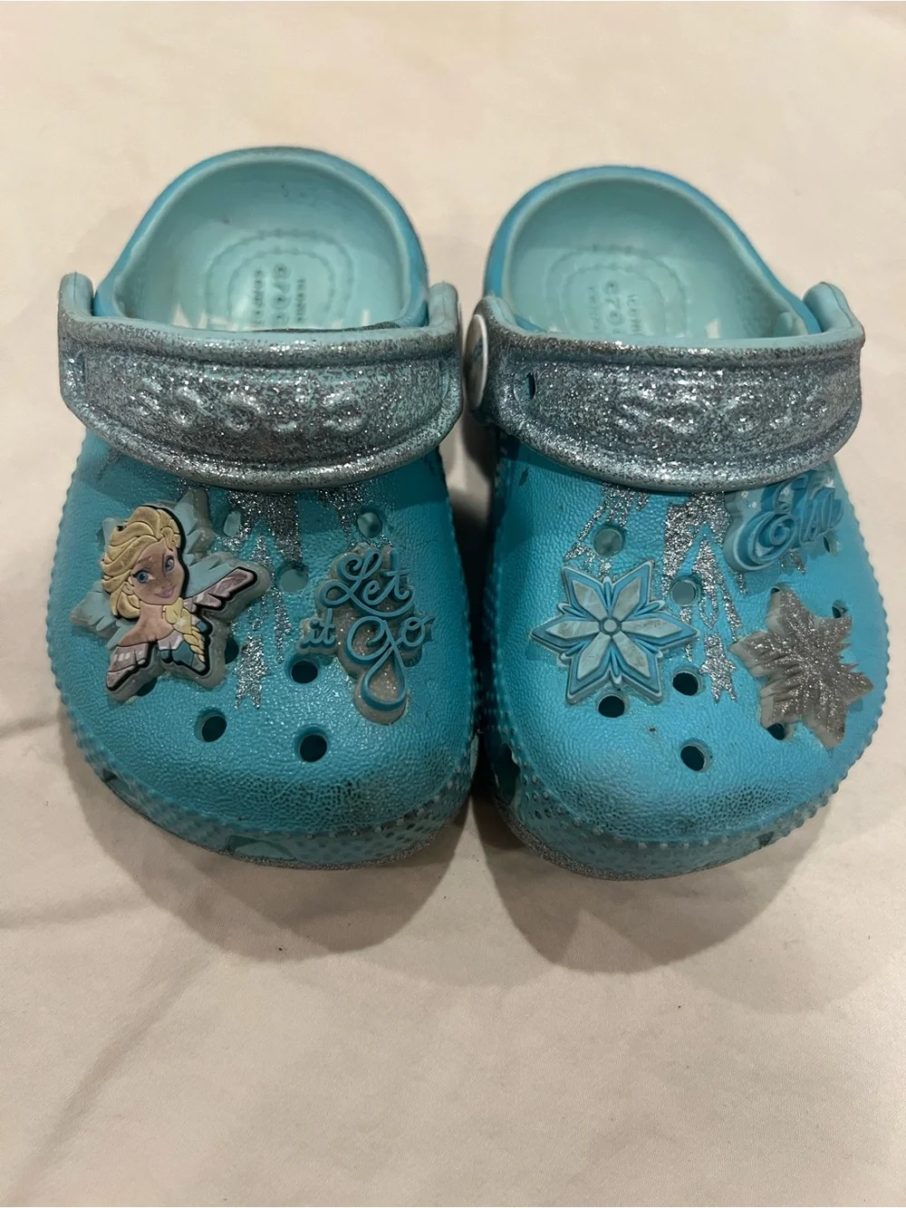 Crocs Frozen Elsa Light Blue Kids Clog Shoes